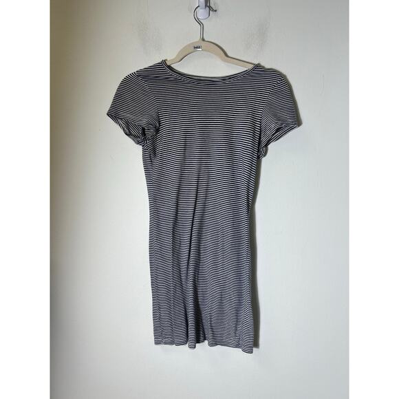 By Corpus Navy White Stripe Short Sleeve T shirt Dress Sz SP - Picture 1 of 3